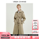 VEGA CHANG【現(xiàn)貨】卡其色風(fēng)衣女2025春秋新款韓版中長款大衣垂感外套 卡其色 S