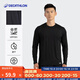 迪卡儂（DECATHLON）長(cháng)袖t恤男春夏季跑步服男士打底衫速干衣運動(dòng)跑步健身速干長(cháng)袖 經(jīng)典黑 L