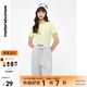 美特斯邦威t恤女夏季內(nèi)搭短款印花上衣學(xué)院風(fēng)短袖打底衫 嫩麥黃 L 165 88A