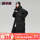 雅鹿羽絨服女冬季2025新款男女情侶長(cháng)款寬松過(guò)膝加厚防寒抗凍中性外套 黑色 M (160) 【推薦110-125斤】
