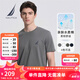 諾帝卡（NAUTICA）男裝夏季款全棉絲柔棉舒適透氣易打理圓領(lǐng)短袖T恤男TE3221 太空灰0FD（232） M