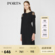 PORTS寶姿商場(chǎng)同款女裝秋季新品中長(zhǎng)款修身連衣裙LA9D086GFB011 黑色 XS (2)