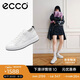 愛步（ECCO） 板鞋女 牛皮輕盈厚底增高小白鞋 街頭ACE女鞋856813 白色37