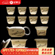 金鑲玉功夫茶具整套裝陶瓷茶壺送人禮品盒高檔羊脂玉白瓷 山水描金13頭