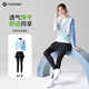 范迪慕羽毛球服男女運動(dòng)套裝健身跑步田徑訓練服 幾何-長(cháng)袖兩件套-女M