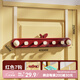 諾室蘋(píng)果門(mén)后掛鉤免打孔掛衣架浴室聯(lián)排加長(cháng)門(mén)背式門(mén)上衣鉤收納置物架 紅色7鉤【適合門(mén)厚度5cm內】