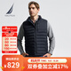諾帝卡（NAUTICA）【商場同款】男裝春夏款防輕濺水輕薄羽絨背心馬甲男JO3315 藏青4NV XL