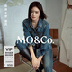 MO&Co.【NOIR系列】牛仔襯衫重工工序洗磨棉質(zhì)摩安珂 牛仔藍(lán)色 S 160
