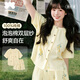 阪織屋（Bandgewoo）女士睡衣女夏季2025年新款家居服純棉100全棉套裝薄款短袖長(zhǎng)褲