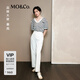 MO&Co.【秦嵐同款C+系列】牛仔褲2025夏新品土耳其棉白色MBE2JEN014 牛仔白色 S /S