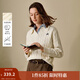 茵曼（INMAN）2025秋冬女裝新款知識分子POLO領(lǐng)絞花花紗毛衣學(xué)院風(fēng)針織衫 淺灰杏 M