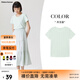 美特斯邦威短袖t恤女士夏季純色合體多色學(xué)生校園時(shí)尚女上衣基礎(chǔ)百搭打底衫 月玉藍(lán) S 155 80A