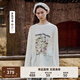 Teenie Weenie小熊長(cháng)袖T恤女2025年夏季新款甜美清新田園印花T恤打底衫女 象牙白 S