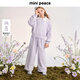 MiniPeace太平鳥童裝秋新女童套裝FBFCF3403 淺藤紫 140cm