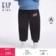 GAP【大小童同款】男童秋冬仿羊羔絨運動(dòng)加厚針織衛褲646130