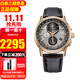 西鐵城（CITIZEN）手表男 光動(dòng)能多局電波男士萬(wàn)年歷腕表 商務(wù)男表 送男友禮物推薦 AT8113-12H【香港直郵】