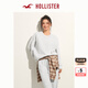 HOLLISTER24春秋款經(jīng)典小海鷗抓絨落肩衛(wèi)衣女裝KI352-4218 灰色 M (165/92A)