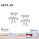 HEFANG何方珠寶雙層蝴蝶結(jié)耳環(huán)耳飾女士輕奢高級感七夕情人節(jié)禮物送女友 耳環(huán)款