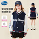 迪士尼女童棒球服外套新款秋季兒童洋氣上衣夾克瘋狂動(dòng)物城童裝 藏青170