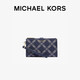 MICHAEL KORS禮物奢侈品MK女士包包JET SET腕帶磁吸扣錢(qián)夾 海軍藍