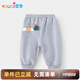 優(yōu)奇嬰兒休閑衛褲2男兒童1歲女寶寶褲子春秋款長(cháng)褲純棉洋氣小童裝秋裝