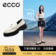 愛步（ECCO）七夕禮物 厚底樂福鞋女倪妮同款英倫風(fēng)一腳蹬增高鞋 蹤跡220723 石灰色22072301378 38 （尺碼偏?。? title=
