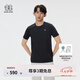 KOLON SPORT/可隆速干T恤 男子戶外運(yùn)動(dòng)圓領(lǐng)吸濕防曬UPF50+休閑短袖 LHRT5MN131-BK 黑色 2XL 185/104A