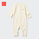 優(yōu)衣庫嬰幼兒寶寶新生兒Joy of Print爬爬服長袖469567 473861 469567/01乳白色 60cm