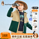 暇步士（Hush Puppies）童裝兒童風衣男大童秋季新款男女大童秋季時尚撞色拼接風衣 暖卡其 150 cm