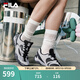 斐樂（FILA）【楊冪同款】女鞋芭蕾2老爹鞋2025夏季新款跳跳德訓休閑運動鞋 黑/南極灰-SM 37.5