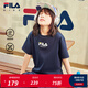 FILA KIDSx原田治聯(lián)名系列兒童短袖T恤2025夏季新款大童涼感上衣 RD寶藍-ANV 150
