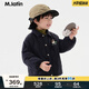 馬·拉?。∕.Latin）/童裝兒童羽絨服冬新款男小童印花翻領(lǐng)輕薄羽絨服 藏青 100 cm