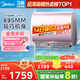 美的（Midea）60升玲瓏超薄雙膽扁桶電熱水器3300W變頻 水電分離鎂棒免換一級能效F6033-UDmini國家補貼以舊換新