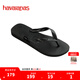 havaianas哈唯納Top炫彩夾腳人字拖女夏海邊平底拖鞋親子款 0090-火耀黑 41-42 巴西碼