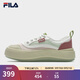 斐樂(lè )（FILA）官方女鞋水母鞋帆布鞋夏新款時(shí)尚復古休閑鞋 桃色粉/新薄荷綠-CS 36