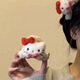 松窗夢(mèng)語(yǔ) 趣味可愛(ài) 凱蒂貓毛絨抓夾雙面kitty貓鯊魚(yú)抓夾后腦勺盤(pán)發(fā)飾品新 kt蝴蝶結抓夾