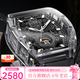 布加迪（BONEST GATTI）手表情人節(jié)禮物送男友德國(guó)手表全自動(dòng)機(jī)械表龍年男士腕表 BG9980-A1黑殼黑面黑膠帶