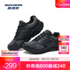 斯凱奇（Skechers）暮光鞋丨運動跑鞋男女款高回彈輕質吸震綁帶休閑鞋 男款-黑色/炭灰色/BKCC 42
