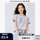 佐丹奴短袖T恤女純棉復古減齡假日獨白主題印花圓領(lǐng)上衣13395204
