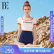 范德安（BALNEAIRE）【于文文同款】小紅心系列泳衣女士防曬海邊 61242 紅白藍(lán)拼接 L