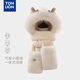 唐獅（TonLion）帽子女可愛(ài)毛絨冬季帽子圍巾一體圍脖帽子圍巾手套三件套連帽百搭 米色