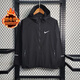 NBA VIBE-NIKE加絨運動(dòng)外套體育訓練田徑跑步連帽長(cháng)袖男女健身保暖防風(fēng) 加絨風(fēng)衣黑色反光單勾 2XL