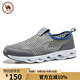 駱駝牌網(wǎng)鞋透氣套腳休閑慢跑舒適厚底網(wǎng)面男鞋W012303560深灰/寶藍38