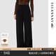 ELLASSAY歌力思秋季新款百搭直筒高腰休閑西褲女EWD343K00900 經(jīng)典黑 M