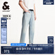 杰克·瓊斯（JACK&JONES）男裝夏季新款舒適百搭舒適個性磨破錐形九分褲牛仔褲225232023 C42淺牛仔藍 32 175 W32