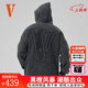 VLONE大logo系列 背面貼布字母刺繡連帽開衫拉鏈衛(wèi)衣 男女同款 VLZH25001黑色 XL