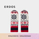 ERDOS 羊毛保暖復(fù)古提花費(fèi)爾島女士針織手套 白 26cmX9.5cm