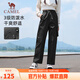 駱駝（CAMEL）休閑戶(hù)外登山褲女防潑水直筒工裝褲 J24CA6L6646 幻影黑 L