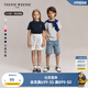 Teenie Weenie Kids小熊童裝24春夏款男女童純棉基礎(chǔ)款圓領(lǐng)T恤 藏青色 130 cm