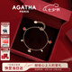 AGATHA 雙生小狗銀手鏈女士【七夕情人節(jié)禮物】送女朋友老婆高級(jí)感輕奢 紅色
